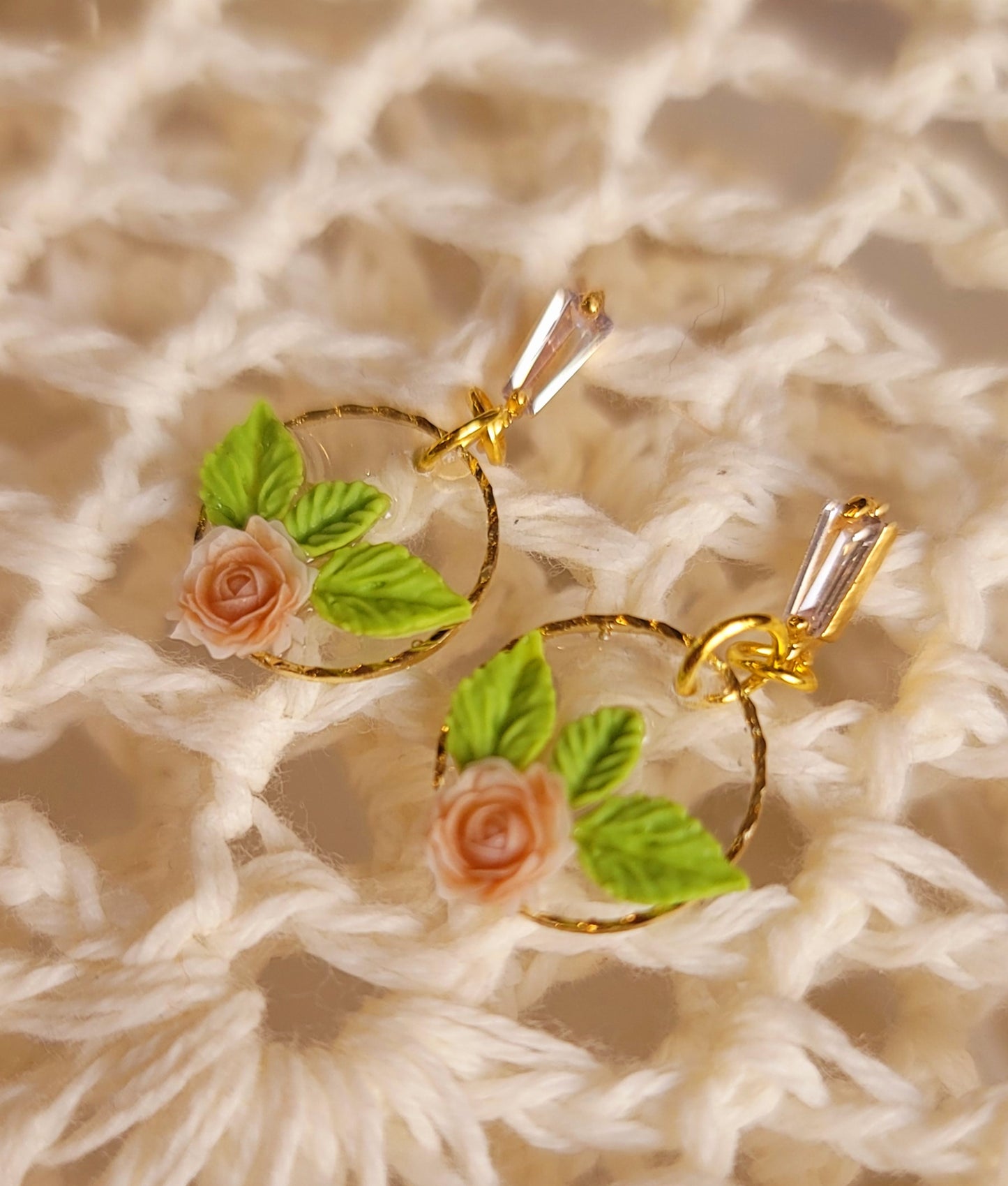 Delicate Rose Charms