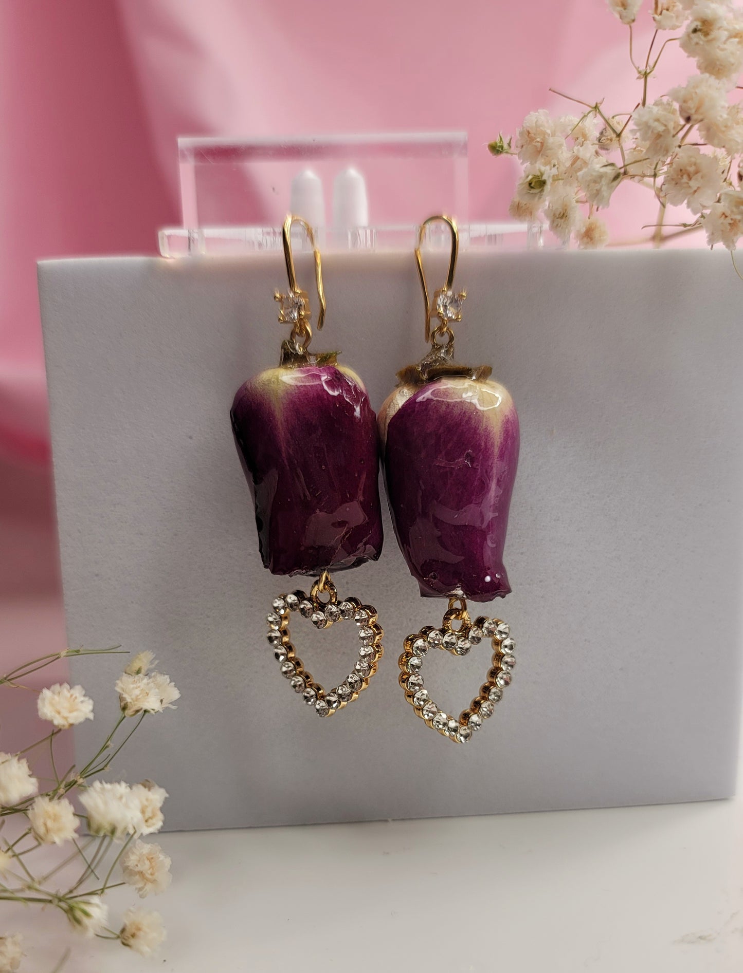 Gothic Romance Rosebud Earrings