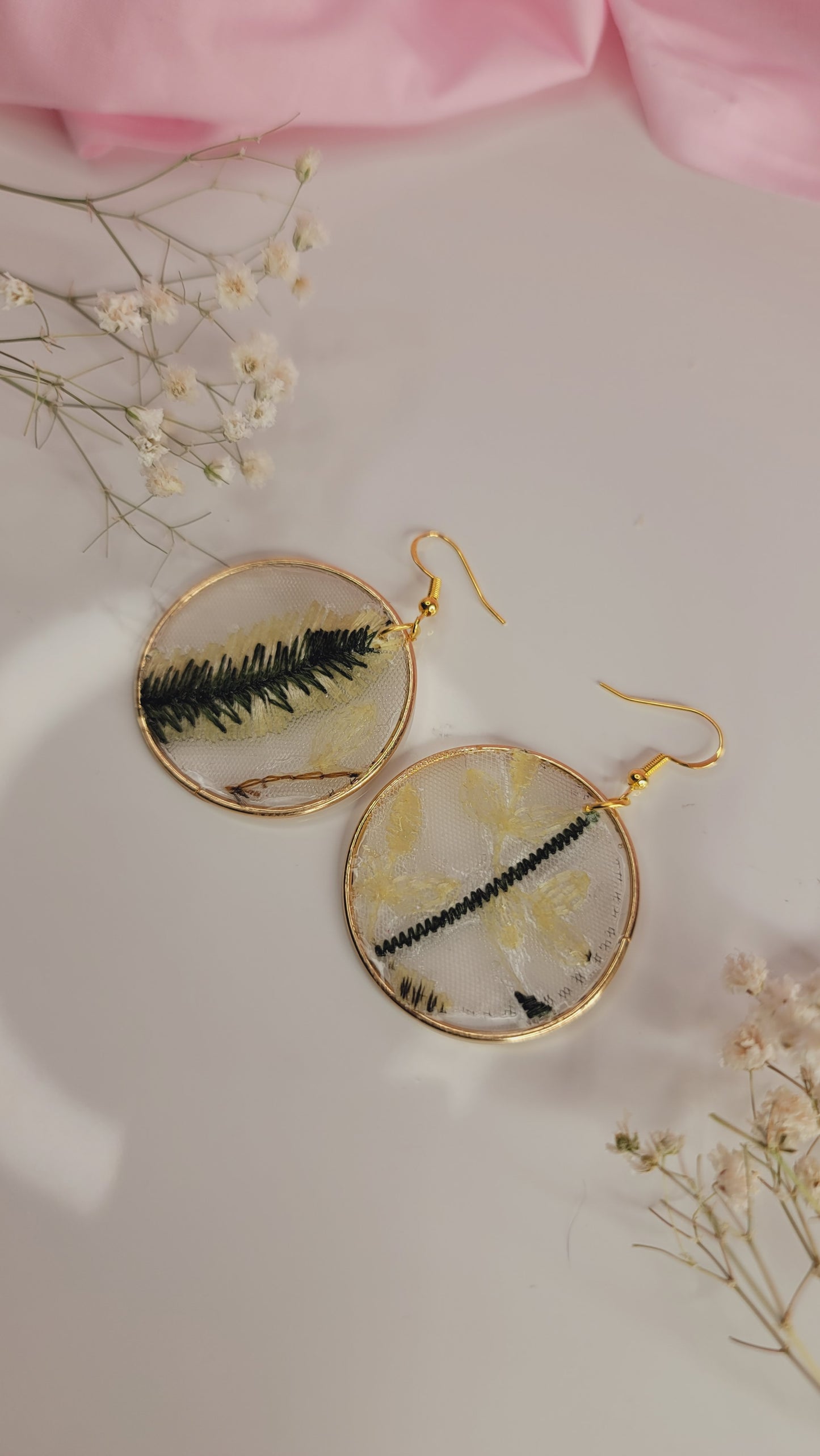 Golden Meadow Lace Earrings