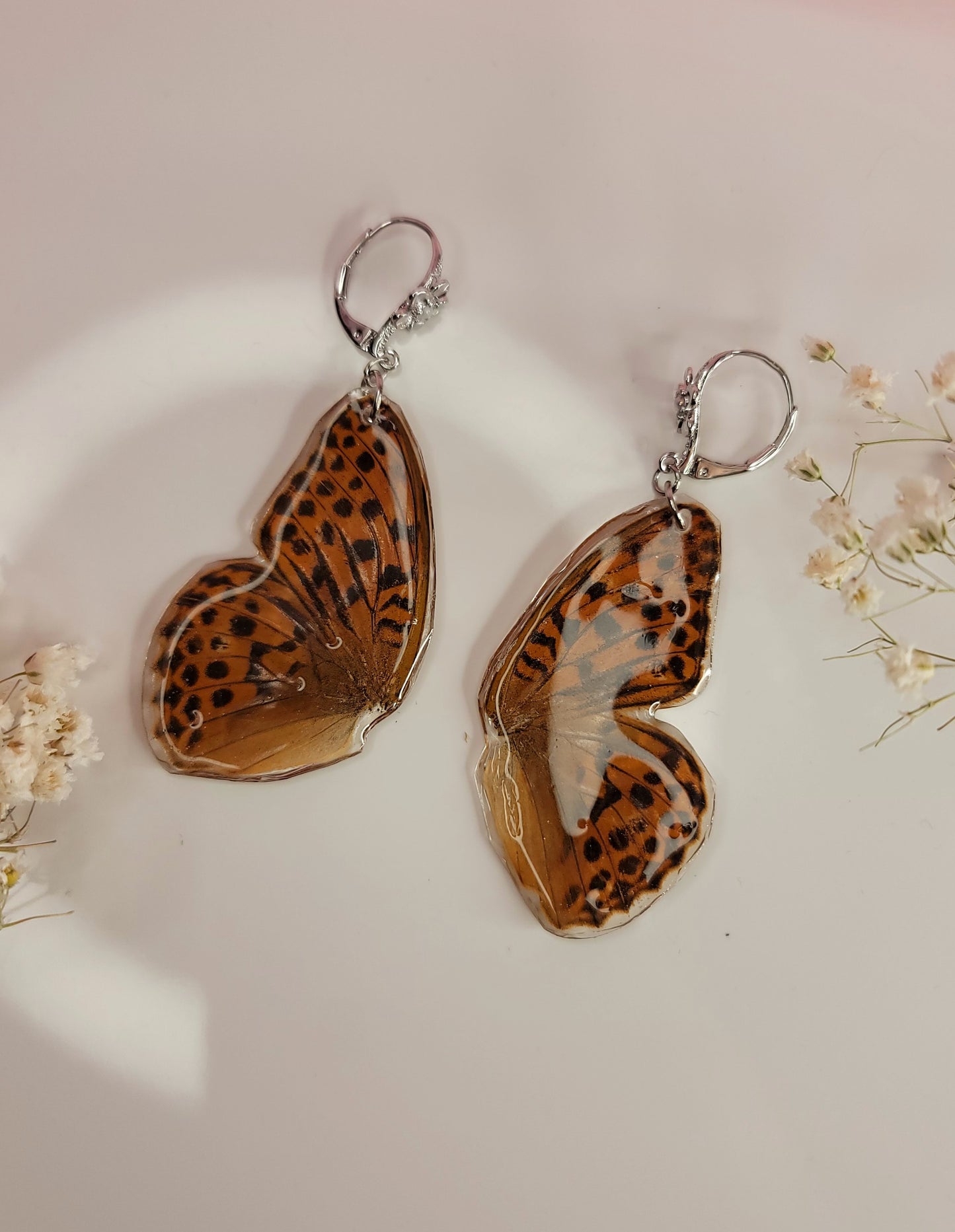 Silver-washed fritillary Butterfly Earrings