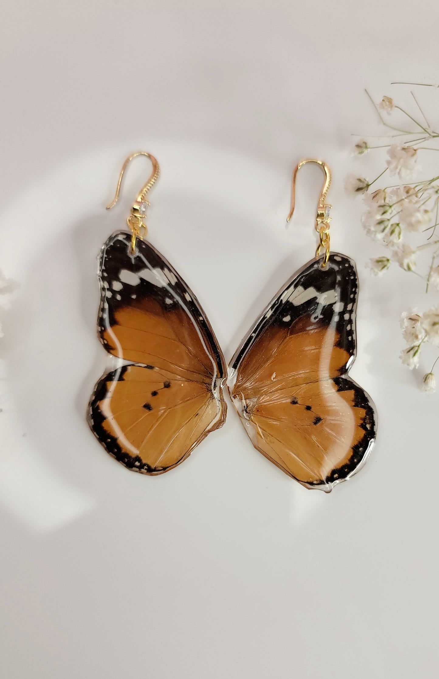 African Monarch Butterfly Earrings