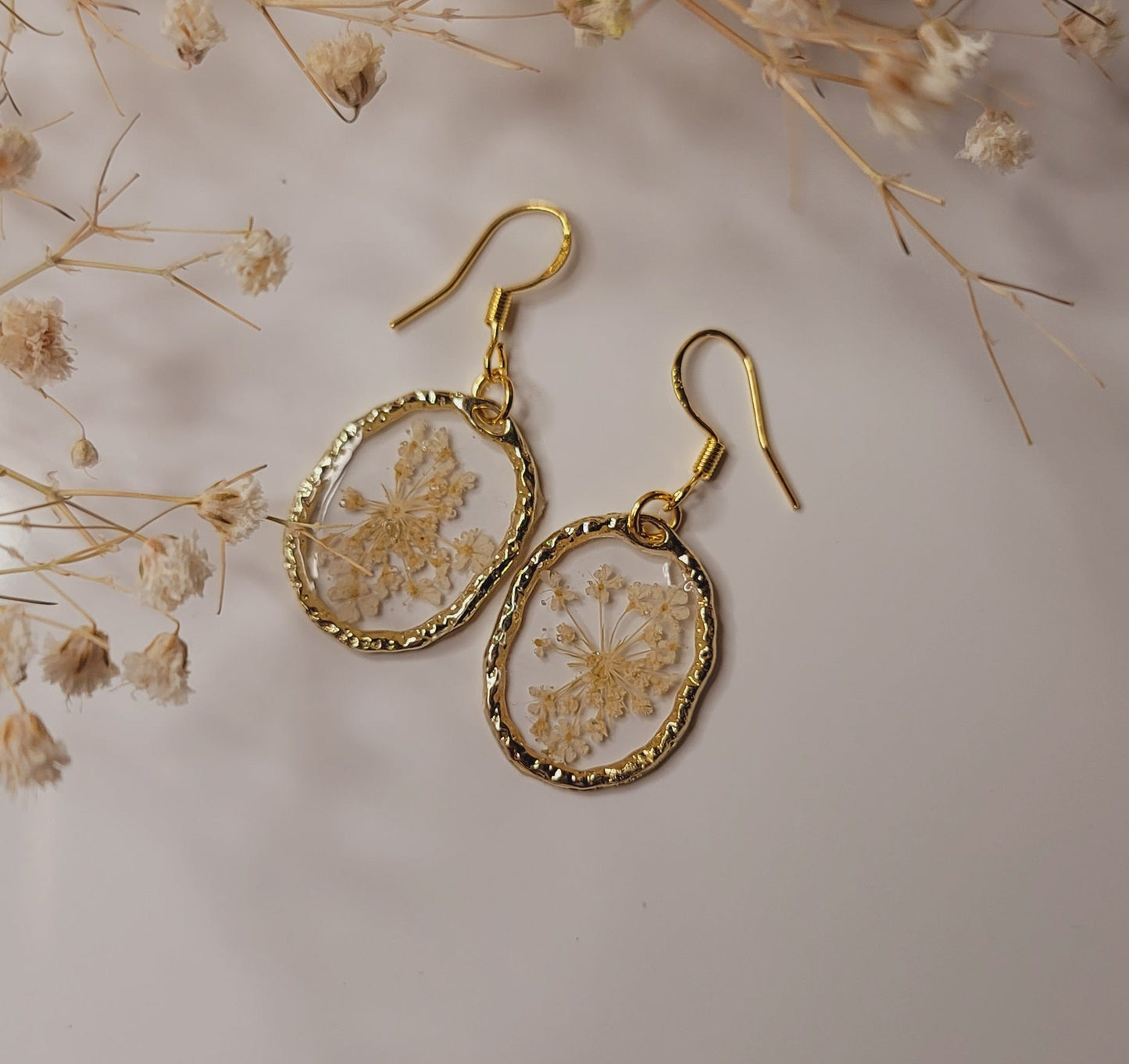 Mini Queen Anne’s Lace Halo Earrings