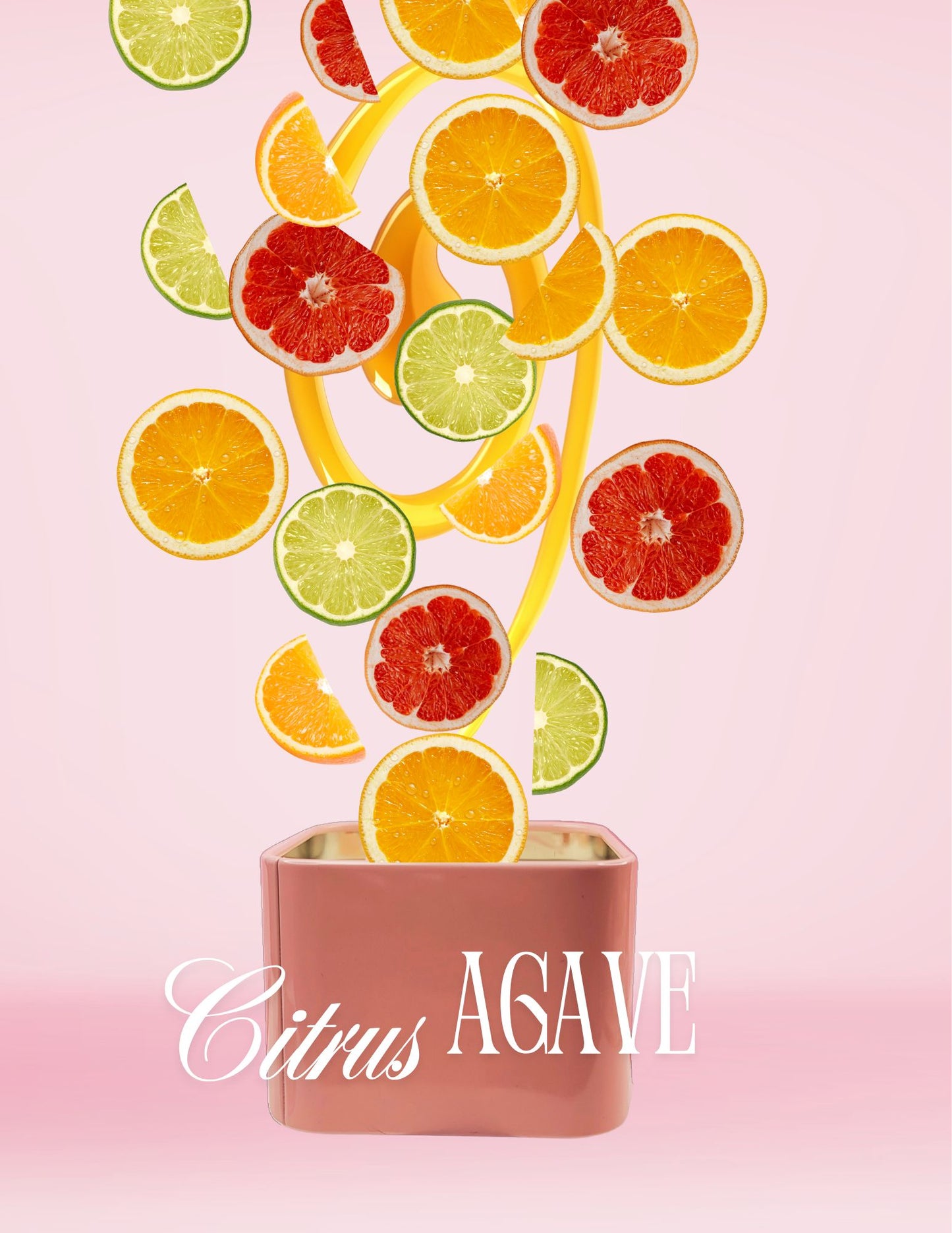 Citrus Agave Pink Tin Candle 6 oz