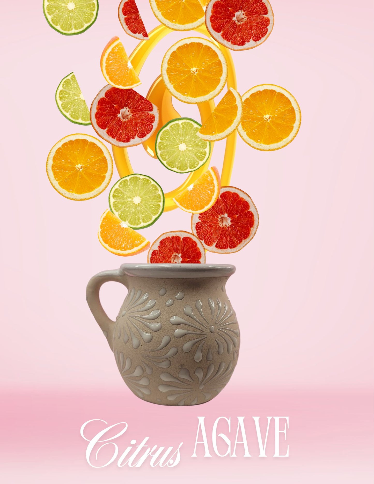 Citrus Agave White Mug Candle 12 oz