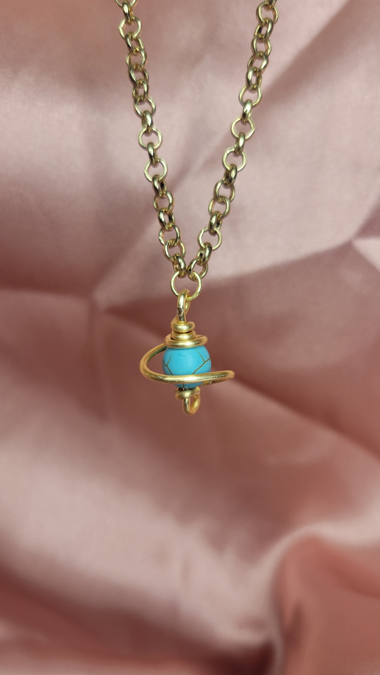 Turquoise Saturn Necklace