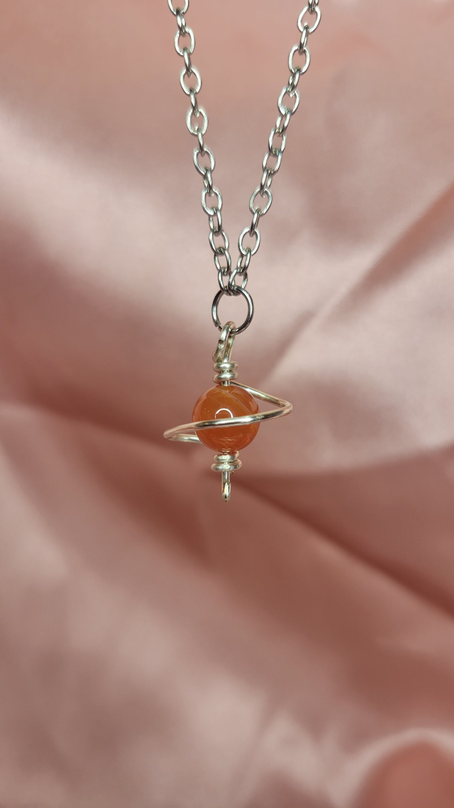 Carnelian Saturn Necklace