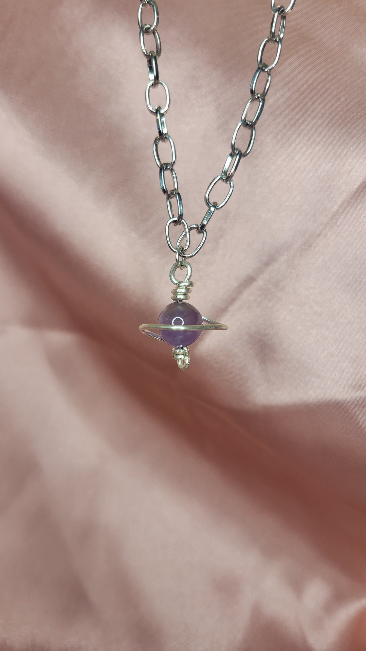 Amethyst Saturn Necklace