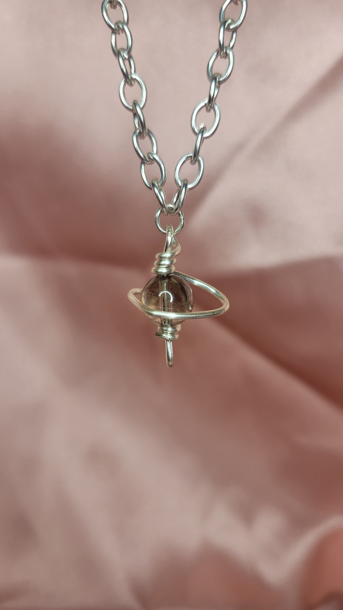 Smokey Quartz Saturn Necklace