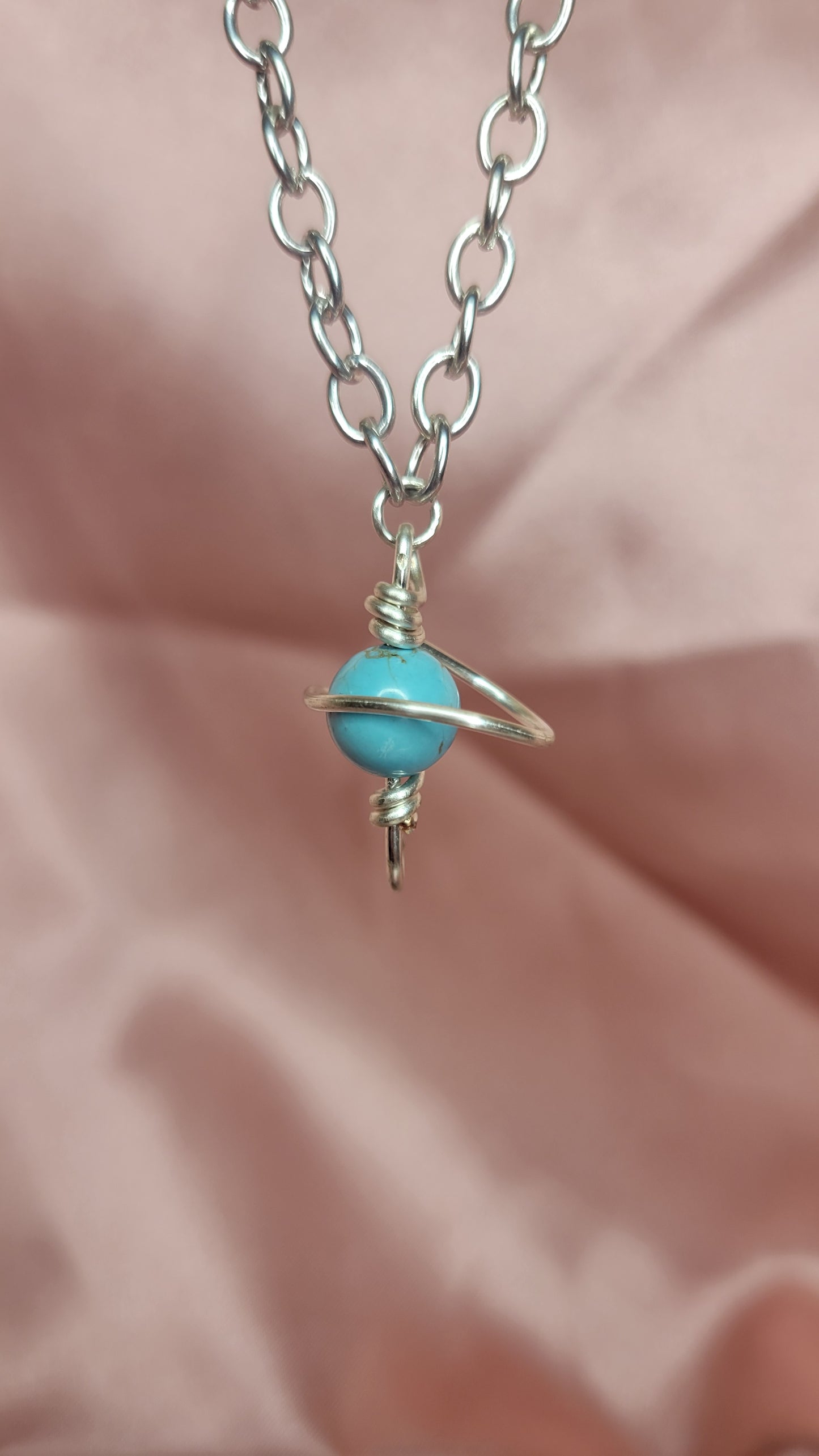 Turquoise Saturn Necklace