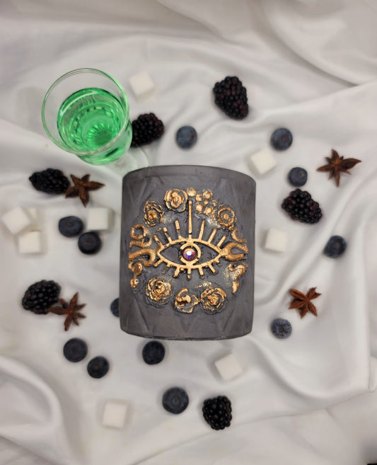 Black Absinthe Cement Candle