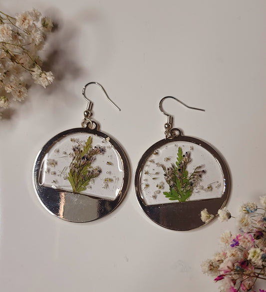 Botanical Resin Drop Earrings