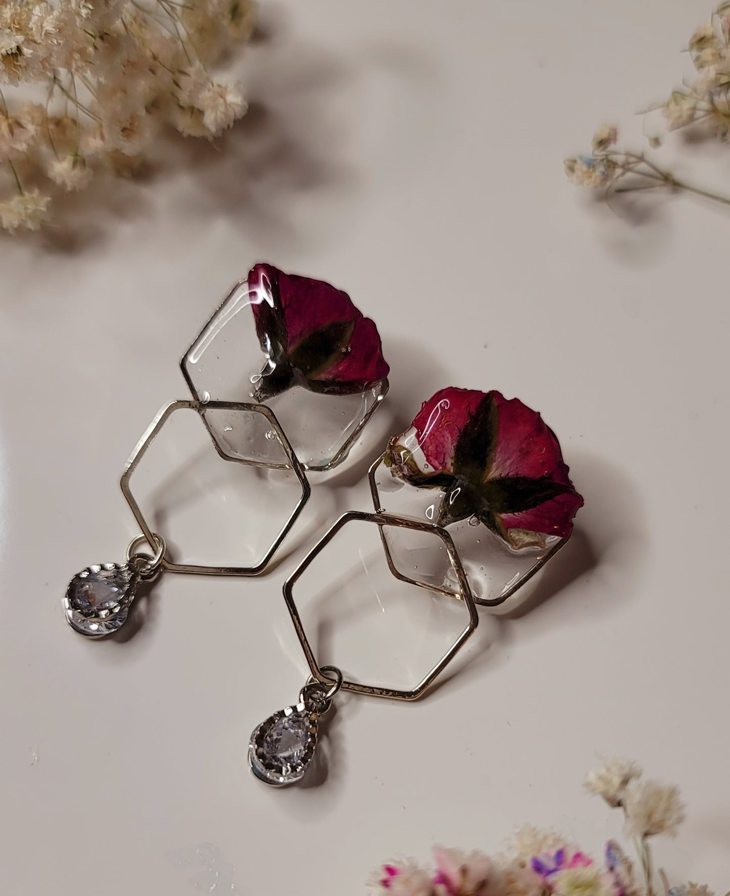 Petal Hex Elegance Earrings