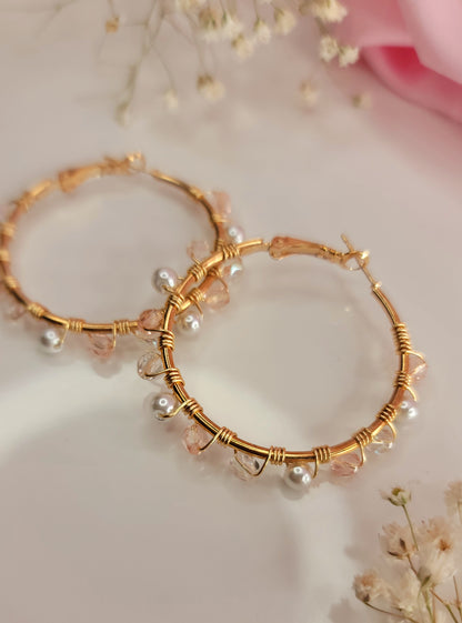 Blush Aura Hoops