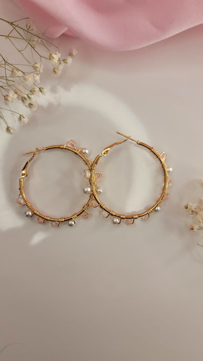 Blush Aura Hoops