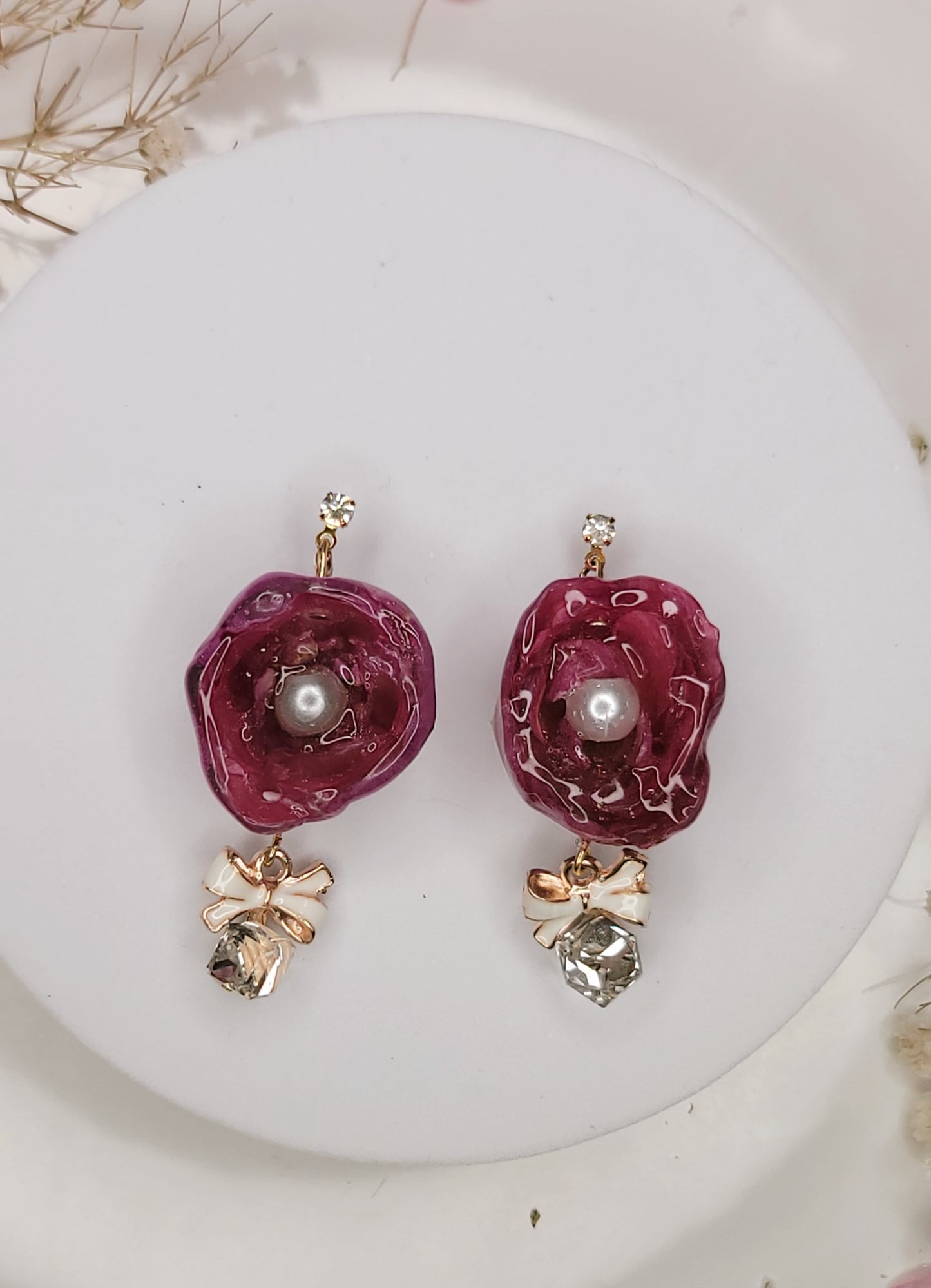 Plum Rose Pearl Drops