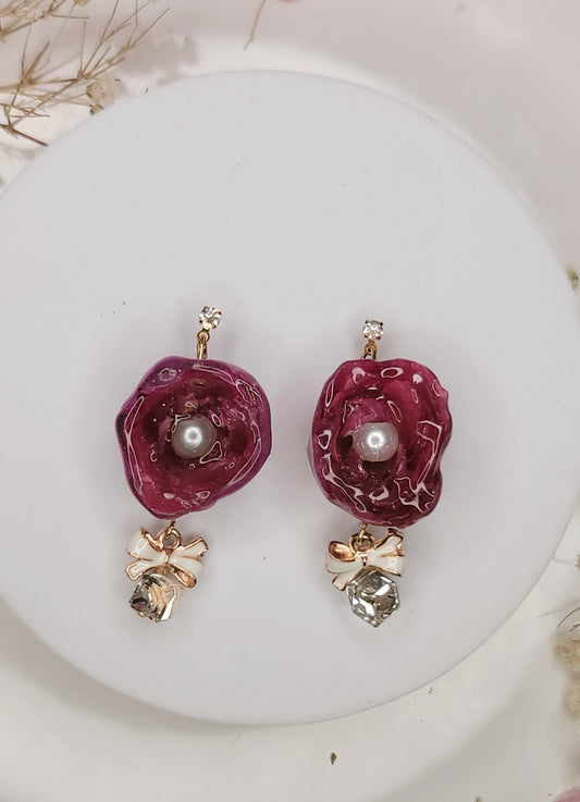 Plum Rose Pearl Drops