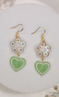 Mint Candy Heart Dangles