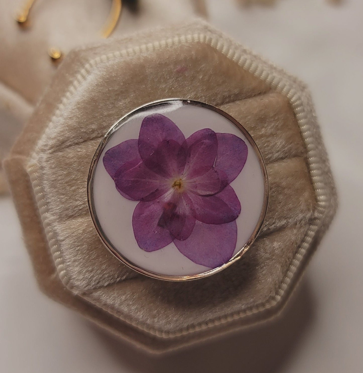 Amethyst Petal Ring
