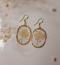 Golden Wildflower Medallion Earrings