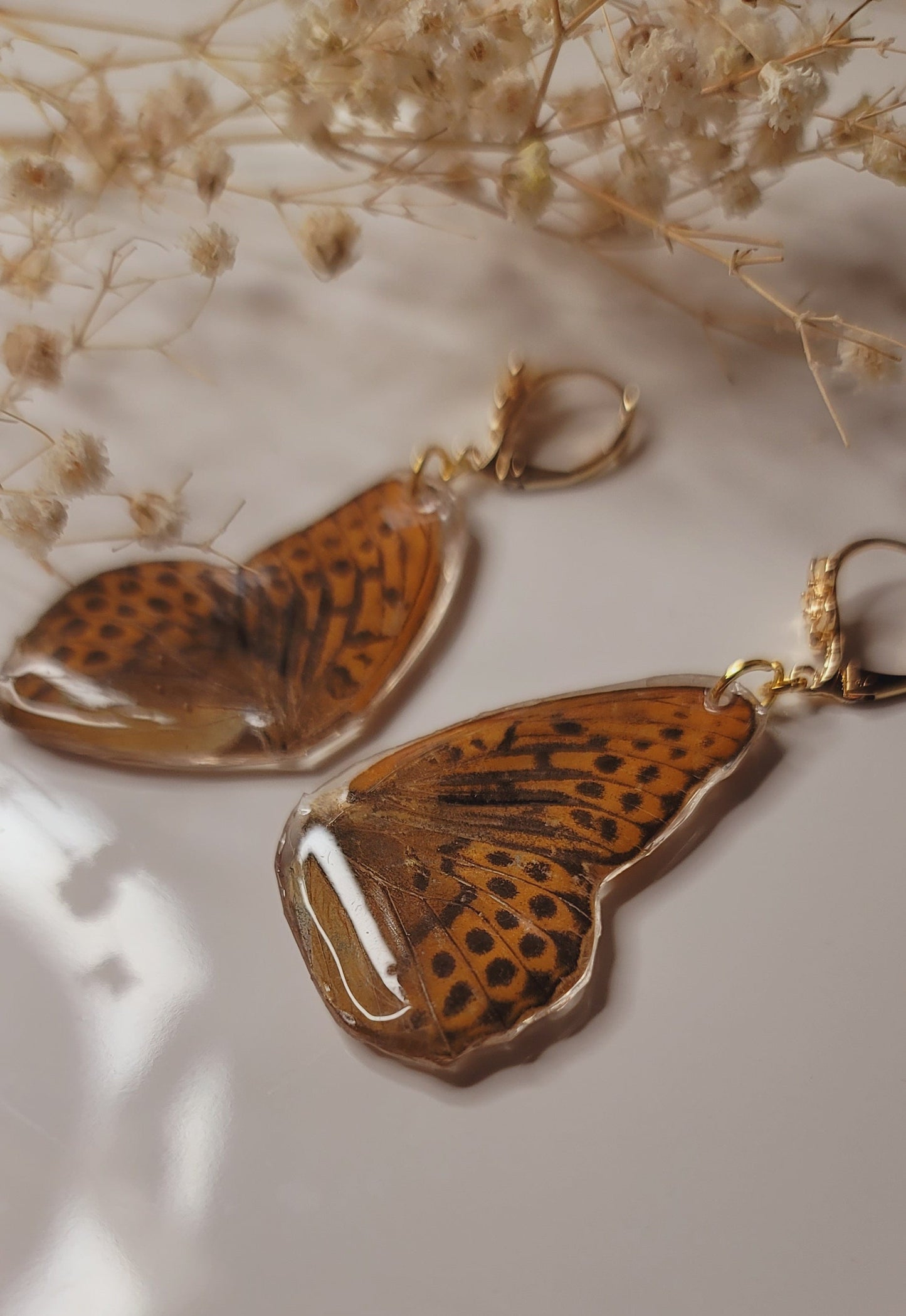 Autumn Monarch Wing Earrings