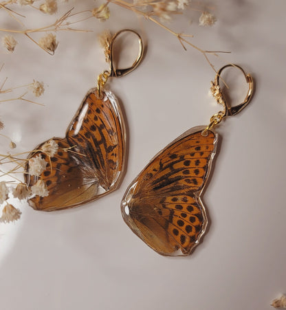 Autumn Monarch Wing Earrings