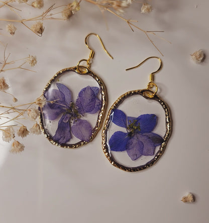 Violet Night Bloom Earrings