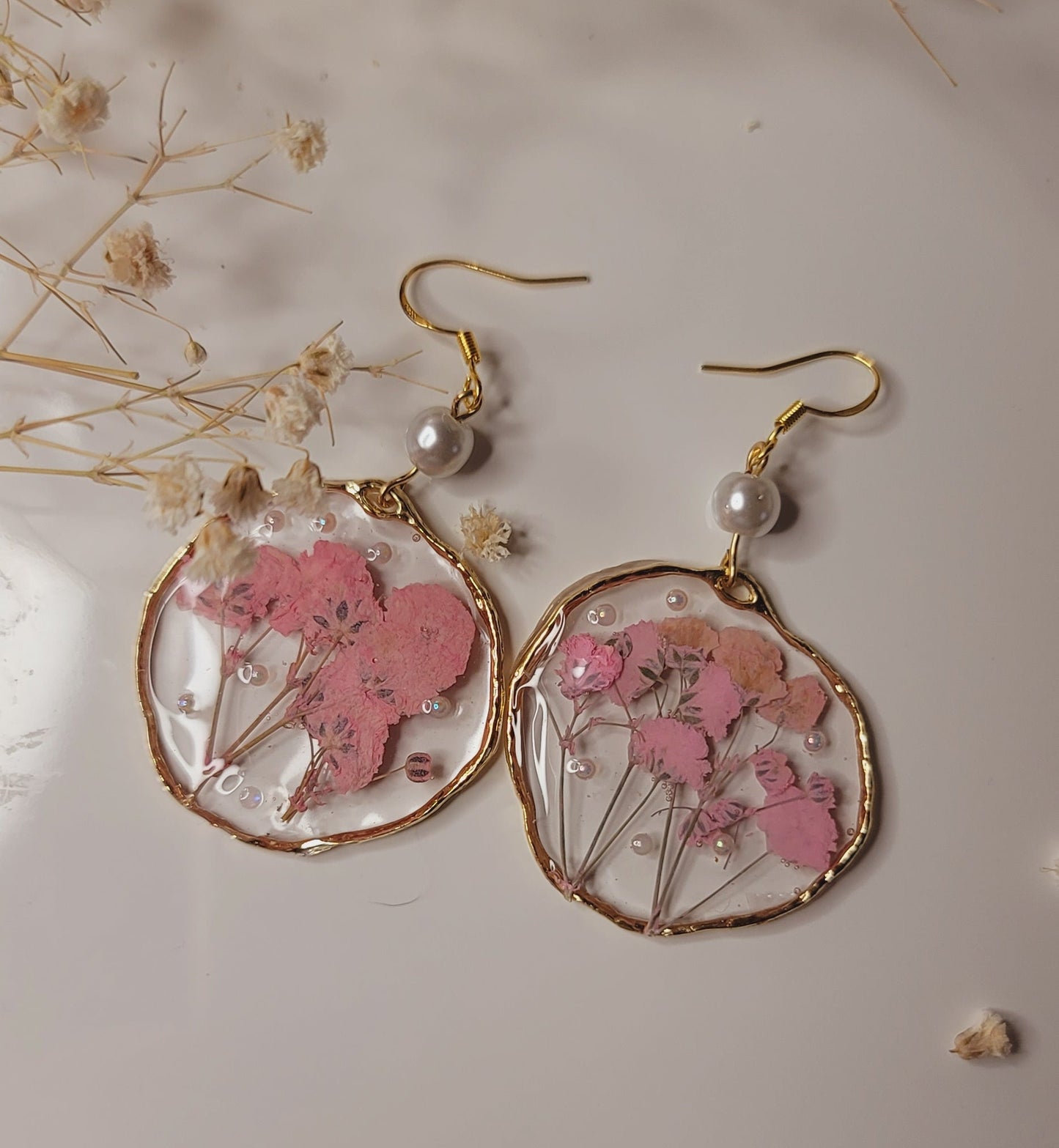 Rose Pearl Garden Earrings