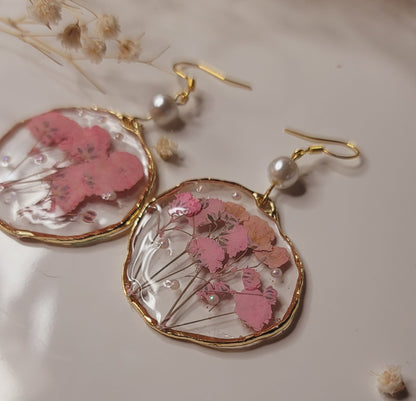 Rose Pearl Garden Earrings