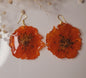 Sunset Poppy Petal Earrings