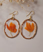 Autumn Flame Petal Earrings