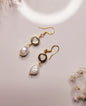 Pearl Drop Heart Earrings – Minimal Gold Heart & Freshwater Pearl Jewelry