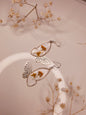 Golden Meadow Butterfly Earrings