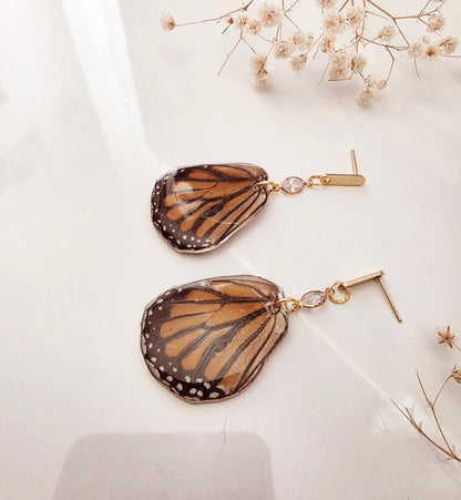 Monarch Moonlight Half Wing  Earrings