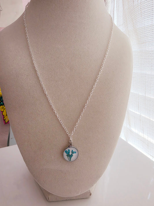 Blue Lagoon Bloom Necklace Circle
