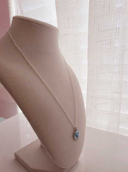 Blue Lagoon Bloom Necklace Circle
