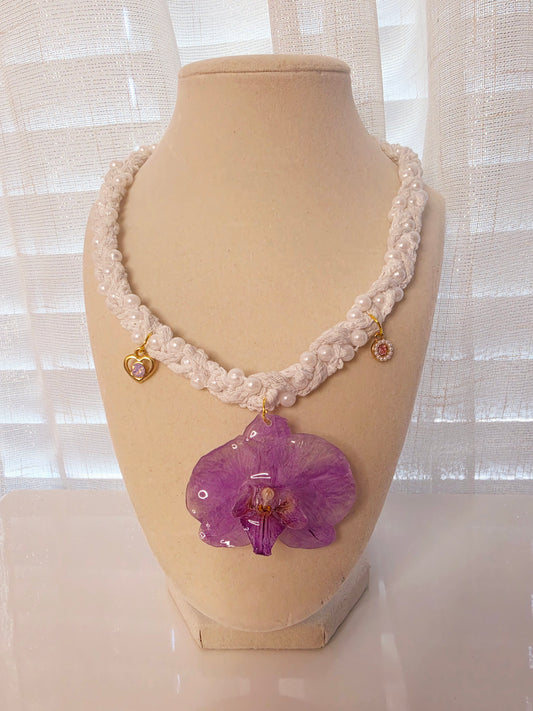 Amethyst Orchid Heirloom Necklace