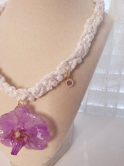 Amethyst Orchid Heirloom Necklace