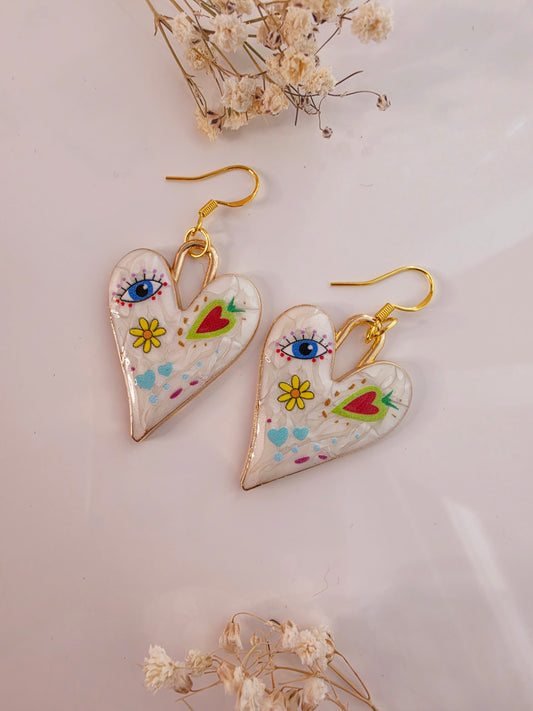 Corazón de Luz Heart Earrings