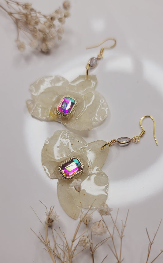 Aurora Bloom Crystal Botanical Earrings