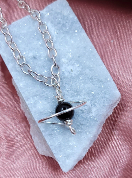 Tourmaline Saturn Necklace