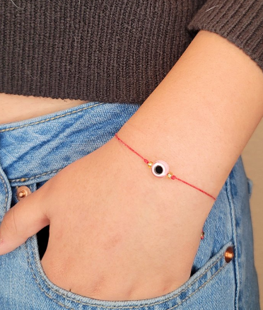 Pink  Simple Evil Eye Bracelet