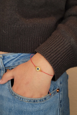 Yellow Simple Evil Eye Bracelet