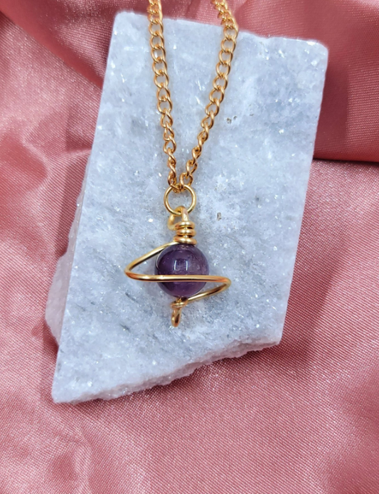 Amethyst Saturn Necklace